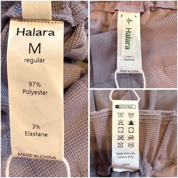 Halara Flex Wide Leg Waffle Work Pants Hibiscus Purple Size M 8/10 High Waist - Picture 12 of 14